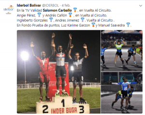 Bolivar en interclubes de patinaje