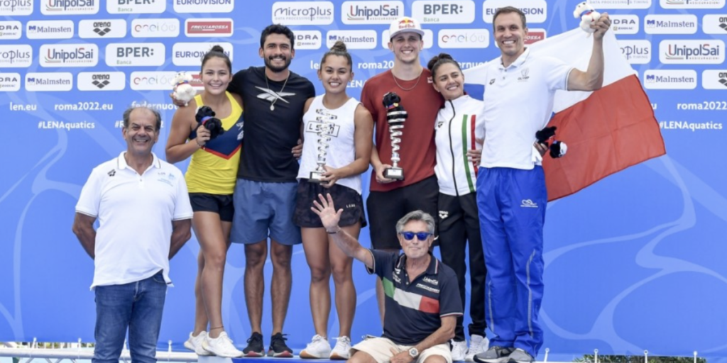 Quintero y García en el campeonato Europeo de Natación