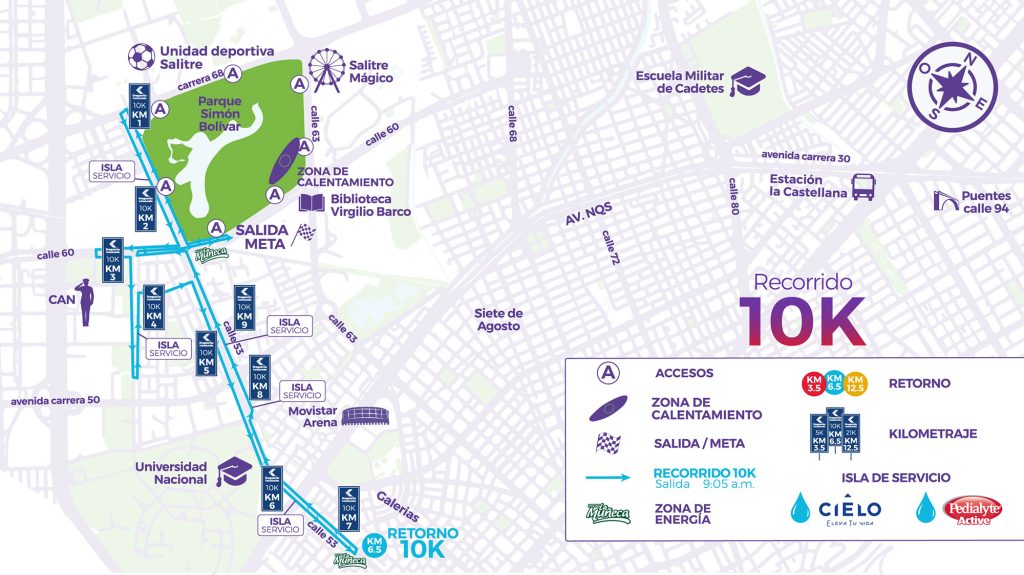 recorrido 10k carrera de la mujer 2023