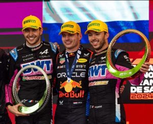 Max Verstappen ganando el Gran Premio de São Paulo 2024 en el circuito de Interlagos